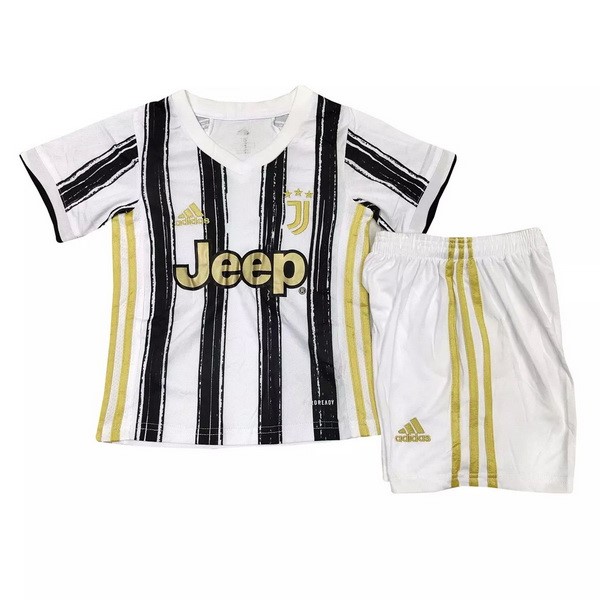 Trikot Juventus Heim Kinder 2020-21 Weiß Schwarz
